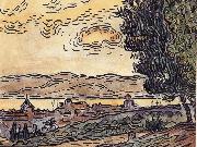 Study of city sunset